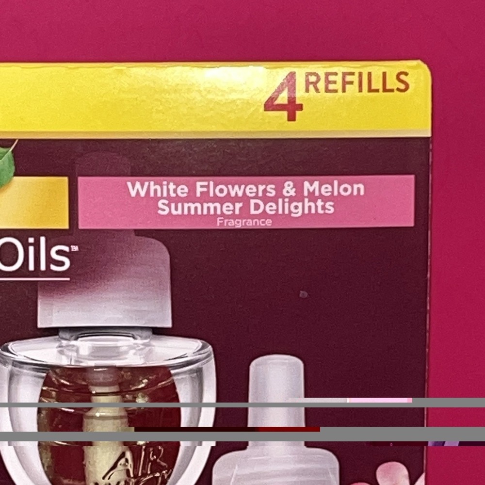 Air Wick Plug-In Scented Oil Refills White Flowers Melon Summer 0.67oz 4-Pack - Picture 3 of 3